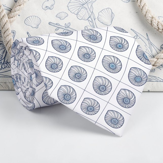 Nautical Seashells Custom Necktie Slips (Skapare uppladdad)