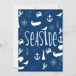 Nautical Seaside Baby Shower Inbjudningar