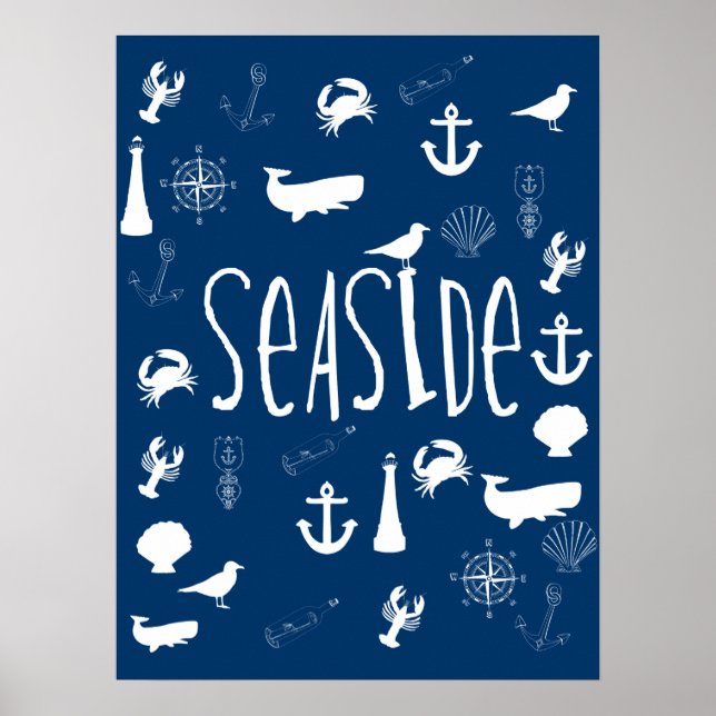Nautical Seaside Poster (Framsidan)