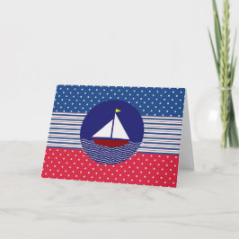 Nautical Segelbåt Note Card Kort