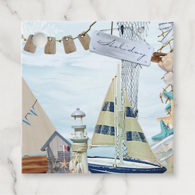 Nautical Series Design 4 Gåvor Etiketter (Framsida)