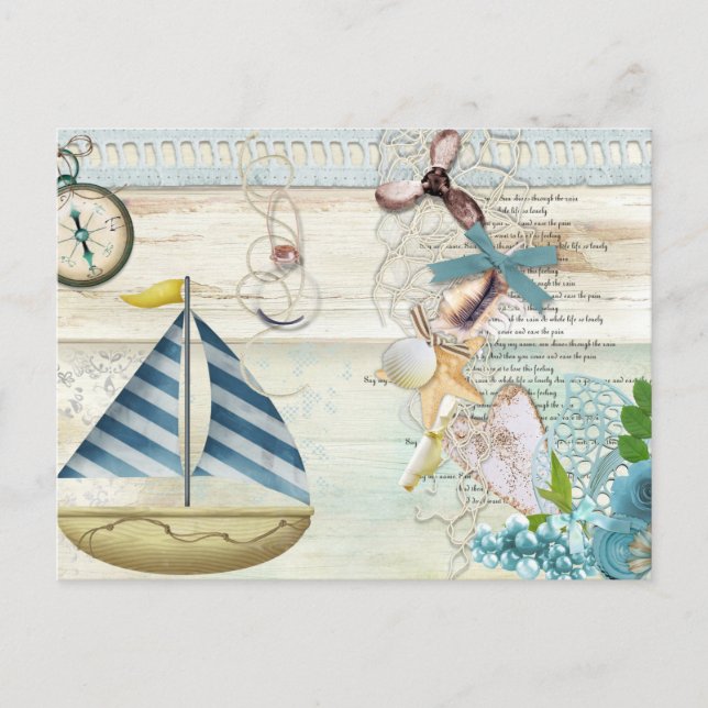 Nautical Series Design 5  Vykort (Framsida)