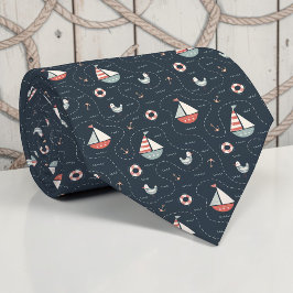 Nautical Ships Custom Necktie Slips