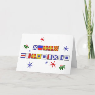 Nautical Signal Flagga God jul Card Helgkort