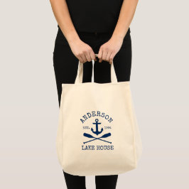 Nautical Sjö House Anchor Oars återanvändbar Livsm Tygkasse