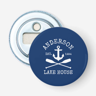 Nautical Sjö House Family Navy Blue Anchor Oars Flasköppnare