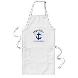 Nautical Sjö House Namn Anchor Långt Förkläde