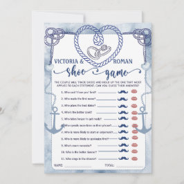 Nautical sko-spelet bröllopsdusch bröllopskort inbjudningar