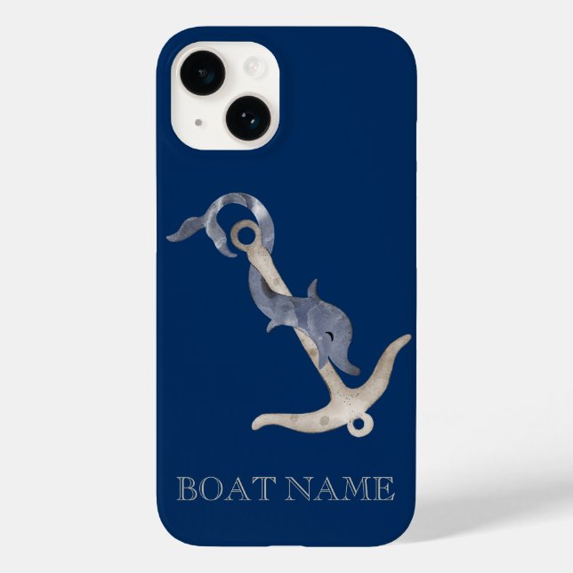 Nautical Spirit Anchor Dolphin Navy Blue (Baksida)