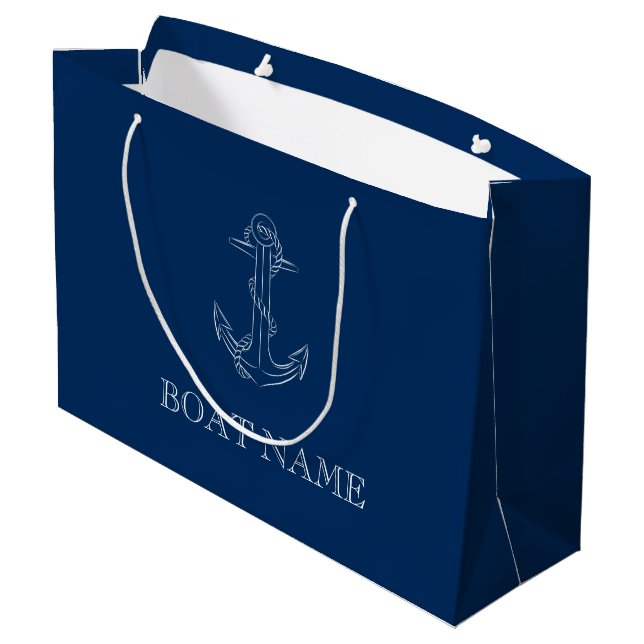 Nautical Spirit Anchor Navy Blue (Baksidan Vinklad)
