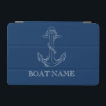 Nautical Spirit Anchor Navy Blue iPad Mini Skydd<br><div class="desc">Den här bilden har ett ankare på en marin blå bakgrund.</div>