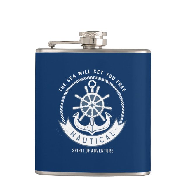 Nautical Spirit Anchor,Wheel, Navy Blue Fickplunta (Framsidan)