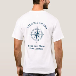 Nautical Star Anpassningsbar Boat Namn T-Shirt