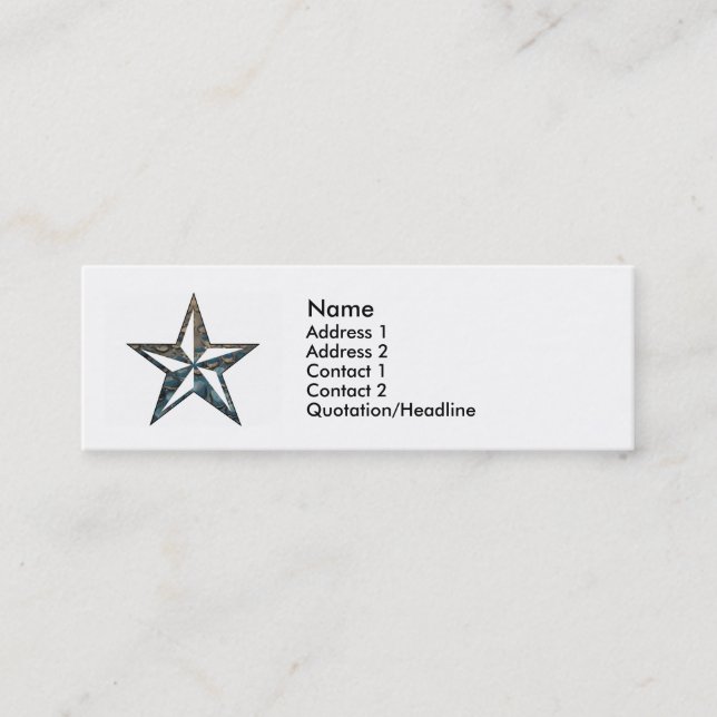 Nautical Star Mini Visitkort (Framsida)