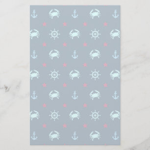 Nautical Star Mönster Brevpapper