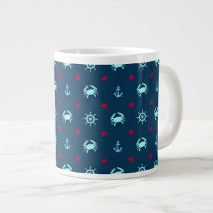 Nautical Star Mönster Jumbo Mugg
