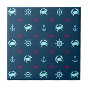 Nautical Star Mönster Kakelplatta