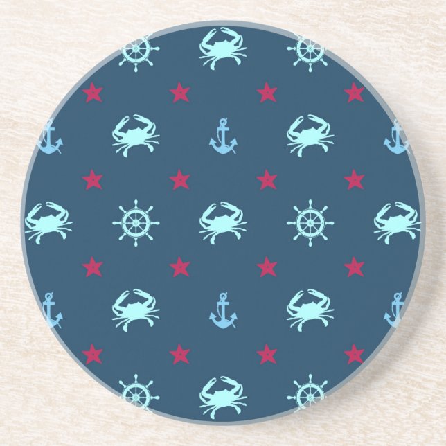 Nautical Star Mönster Underlägg Sandsten (Framsidan)