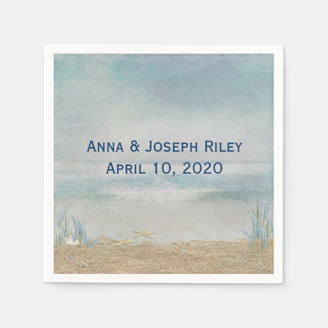 Nautical Starfish and Ocean Pappersservett (Framsidan)