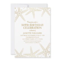 Nautical Starfish Beach Vuxen 30års födelsedag Par