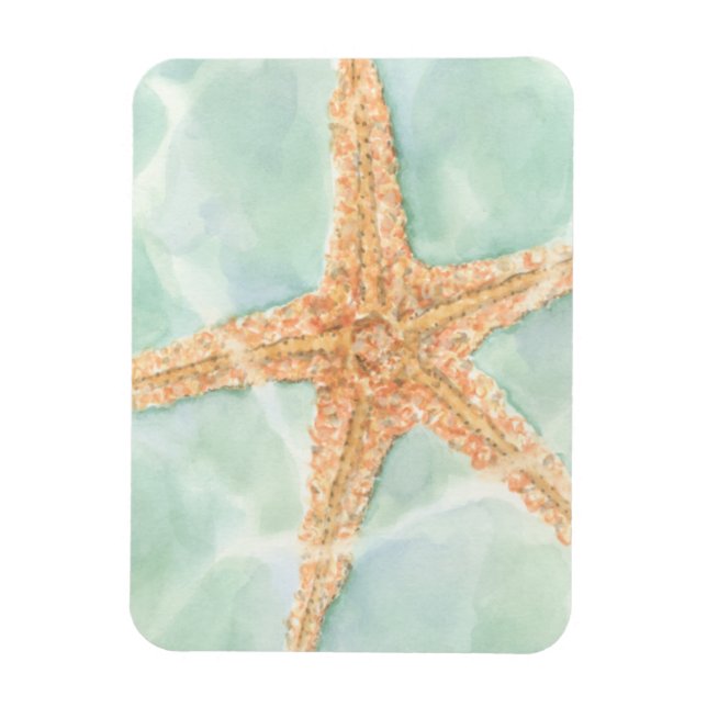 Nautical Starfish i Vatten Magnet (Vertikal)