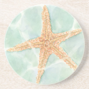 Nautical Starfish i Vatten Underlägg Sandsten