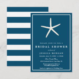 Nautical Starfish Inbjudningskort för möhippan Car