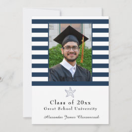 Nautical Starfish Modern Navy White rand Meddelande