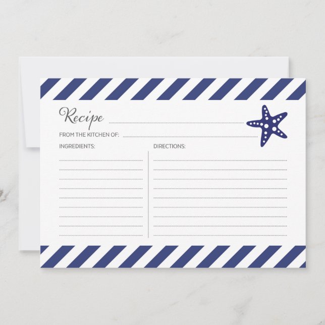 Nautical Starfish Recification Card (Framsida)