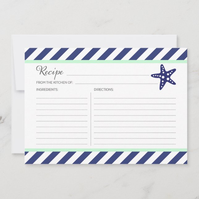 Nautical Starfish Recification Card (Framsida)