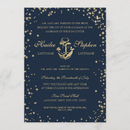 Nautical Starry Himlar Bröllop Inbjudningar