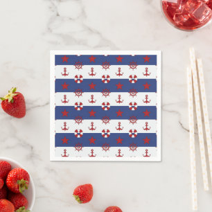 Nautical Stars och stripes Mönster Pappersservett