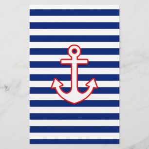 Nautical Stil Anchor på Rand Brevpapper