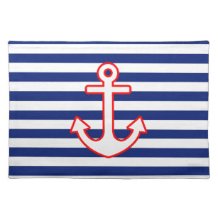 Nautical Stil Anchor på Rand Decor Bordstablett