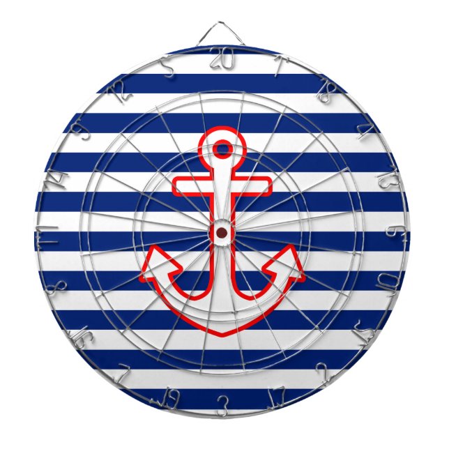 Nautical Stil Anchor på Rand Decor Darttavla (Framsidan)