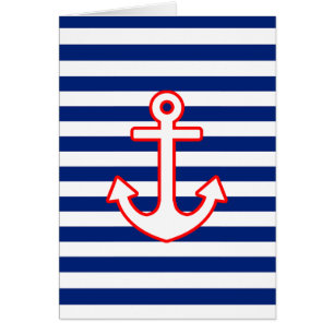 Nautical Stil Anchor på Rand Hälsningskort