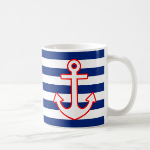 Nautical Stil Anchor på Rand Kaffemugg