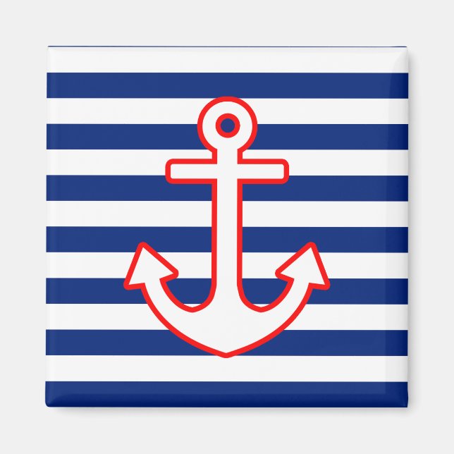 Nautical Stil Anchor på Rand Magnet (Framsidan)
