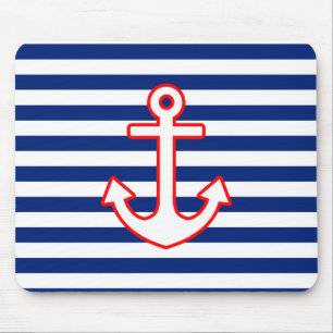 Nautical Stil Anchor på Rand Musmatta