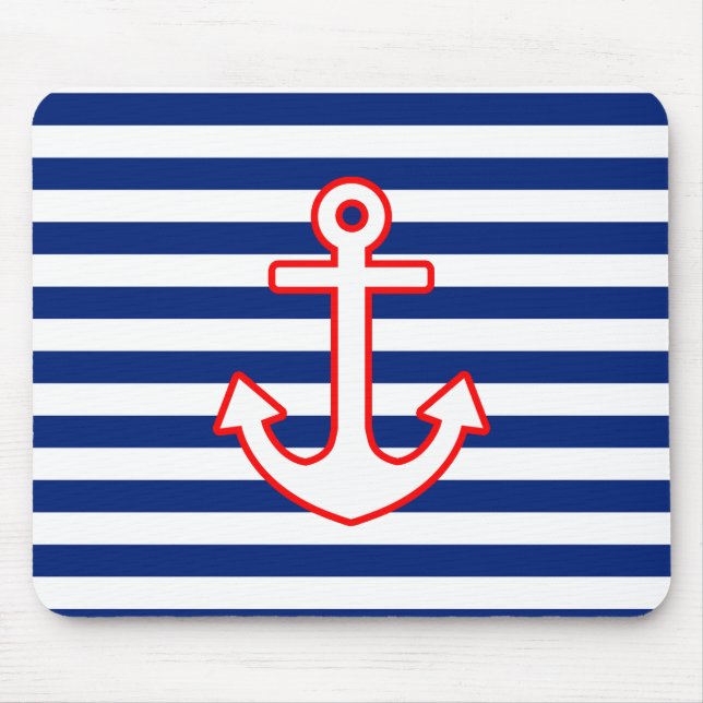 Nautical Stil Anchor på Rand Musmatta (Framsidan)