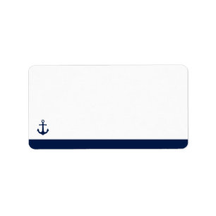 Nautical Stil Anchor Tom Adress Adressetikett