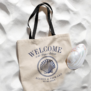 Nautical Stil Vintage SeaShell Anpassningsbar Välk Tygkasse