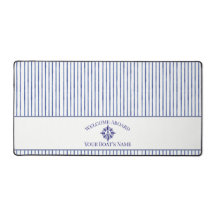   Nautical Striped Monogram Boating Name Design