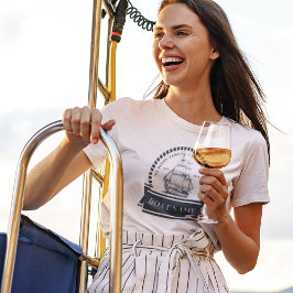 Nautical Summer Personlig Boat Namn T Shirt