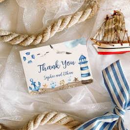 Nautical Tack Baby Shower Card Kort