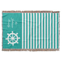 Nautical Teal and White Rand