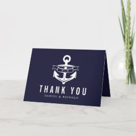 Nautical Tema Tacksamhetskort | Bröllop Tack Kort