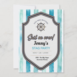 Nautical Temed Stag Bachelor Party-inbjudan Inbjudningar