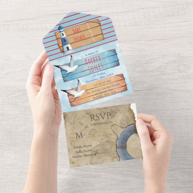 Nautical Theme Boy Baby Shower (Tearaway)