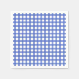 Nautical Theme - Navy Blue Gingham Papper Napkins Pappersservett